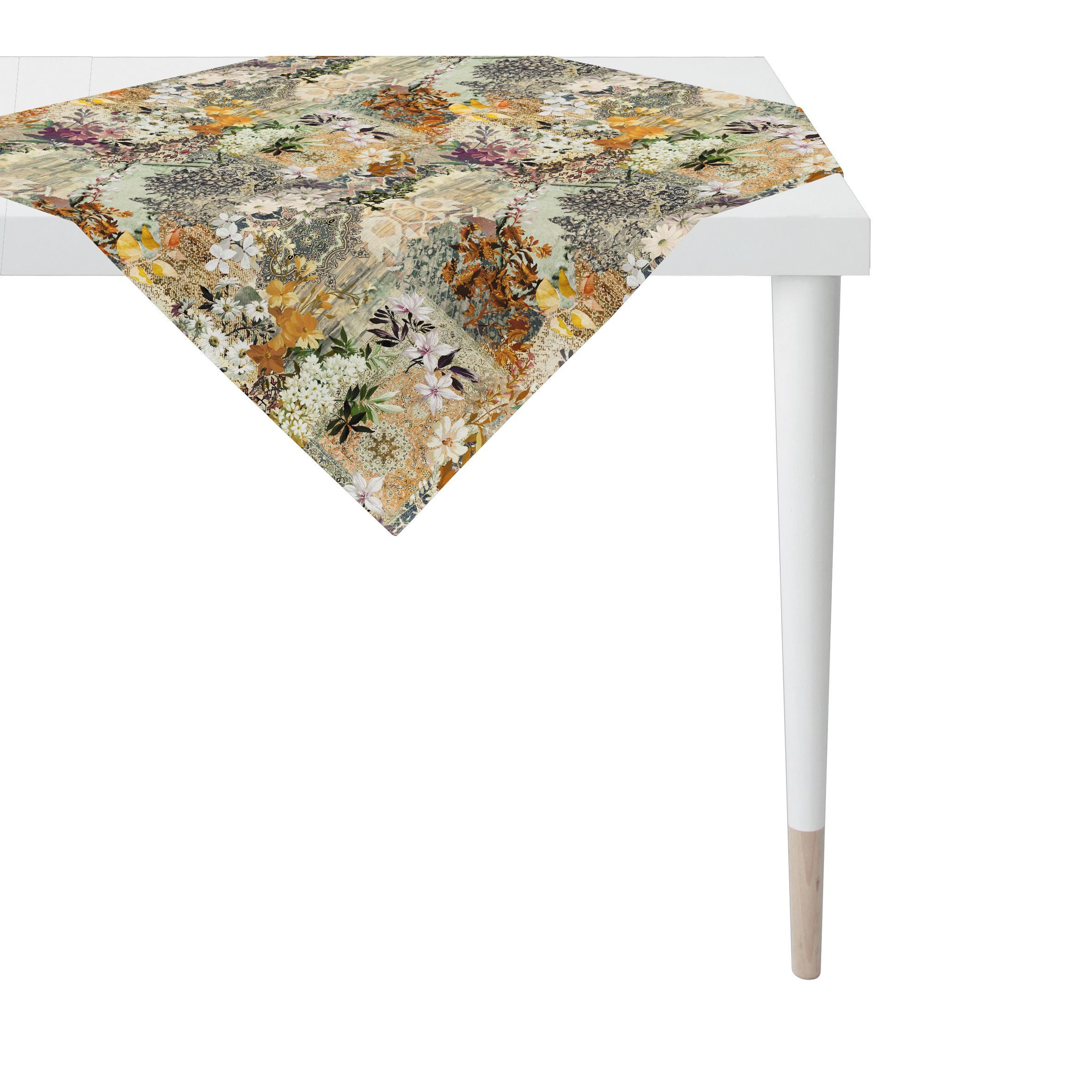 APELT Mitteldecke 7401, stylisches Patch mit Herbstblüten