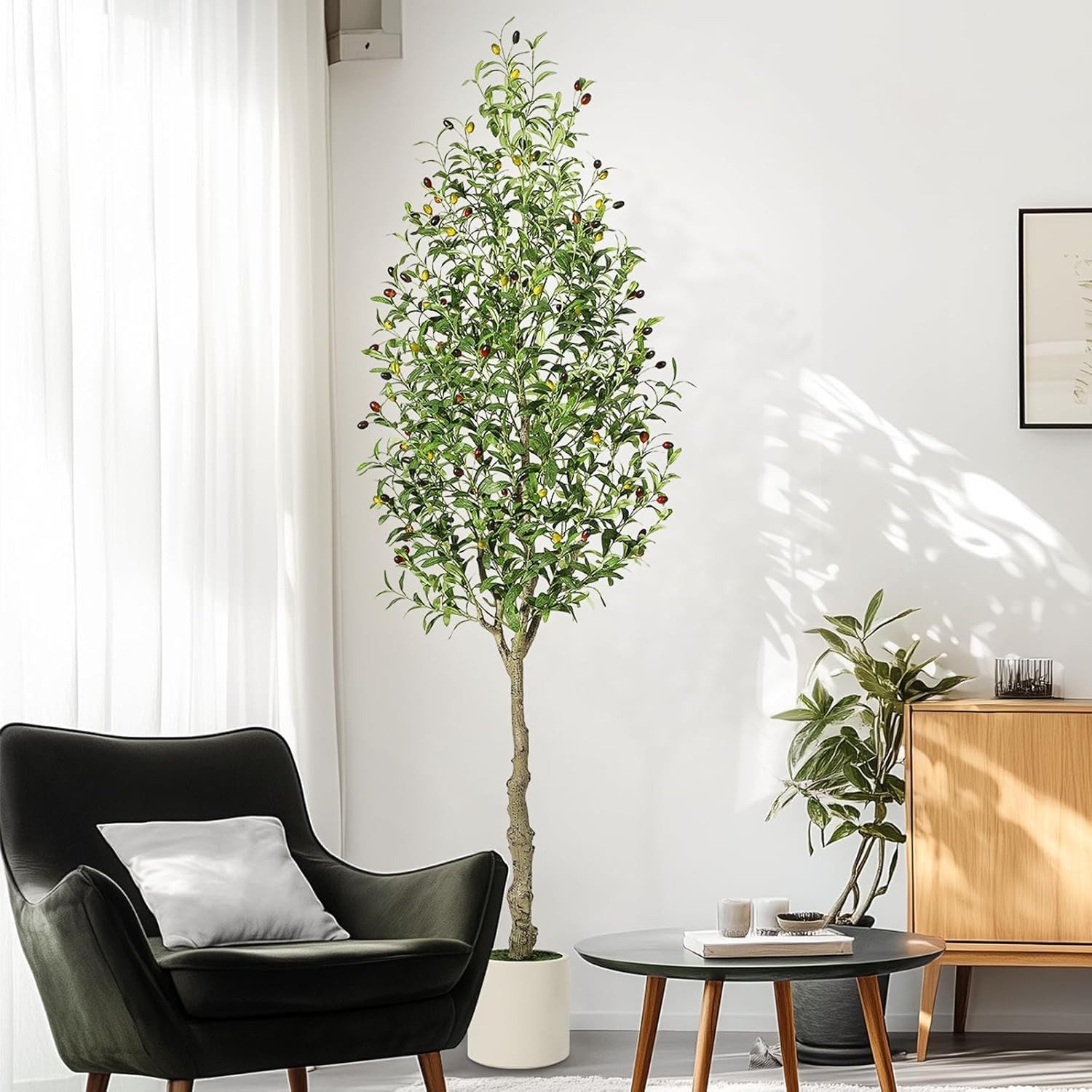 Kunstpflanze Olivenbaum, Höhe 210 cm, 1er, mit 96 Früchten, GarveeMore, Höh günstig online kaufen