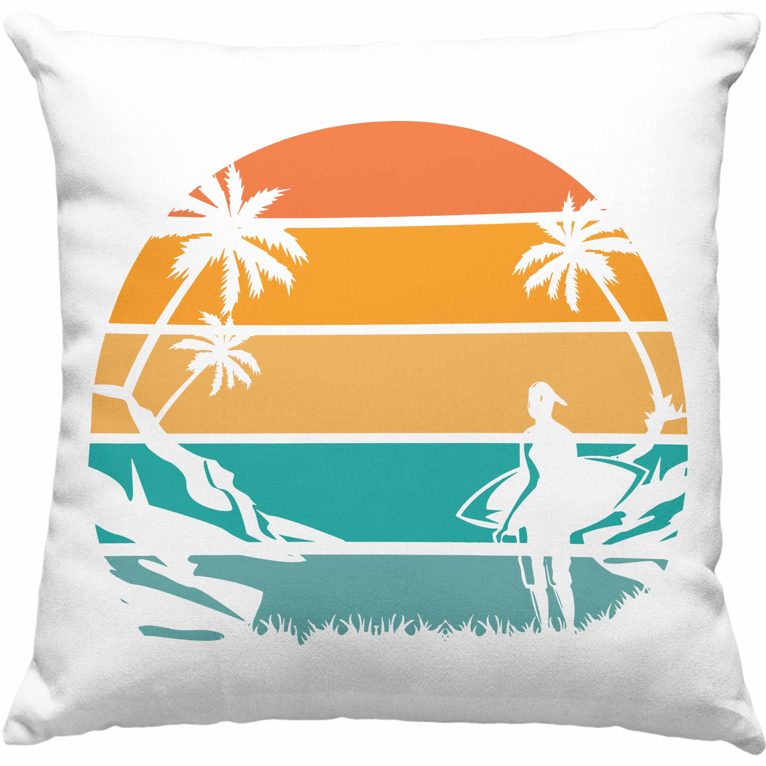 Trendation Dekokissen Trendation Surfer Kissen Geschenk Retro Look