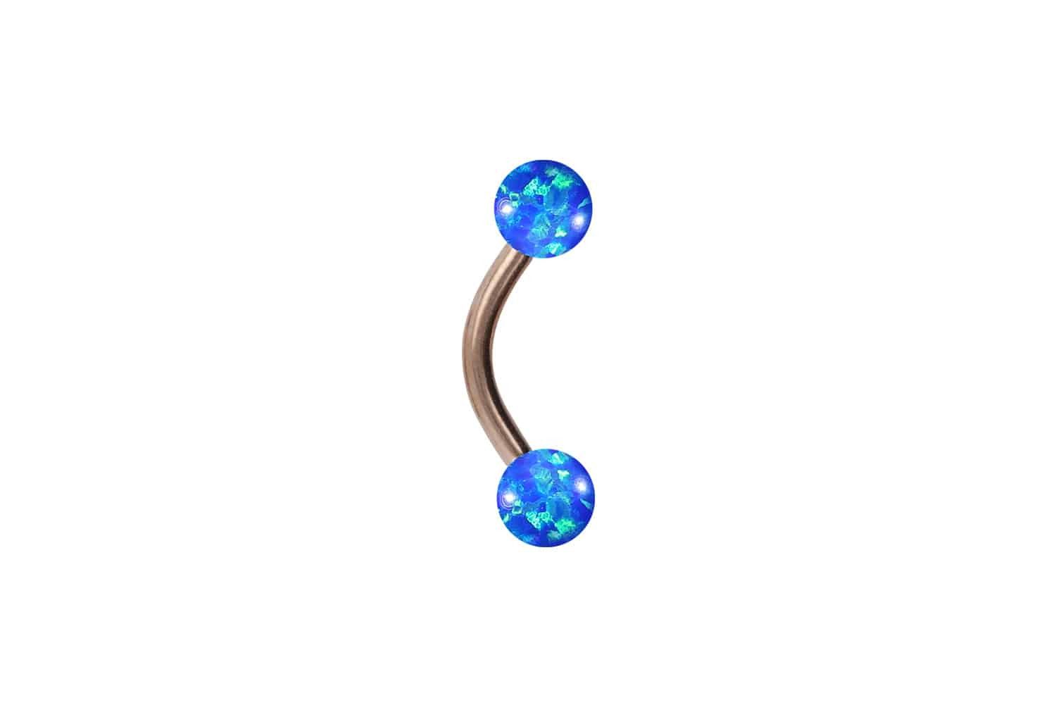 PIERCINGLINE Bauchnabelpiercing Chirurgenstahl Banane SYNTHETISCHE OPALE (Bananen, 1-tlg)