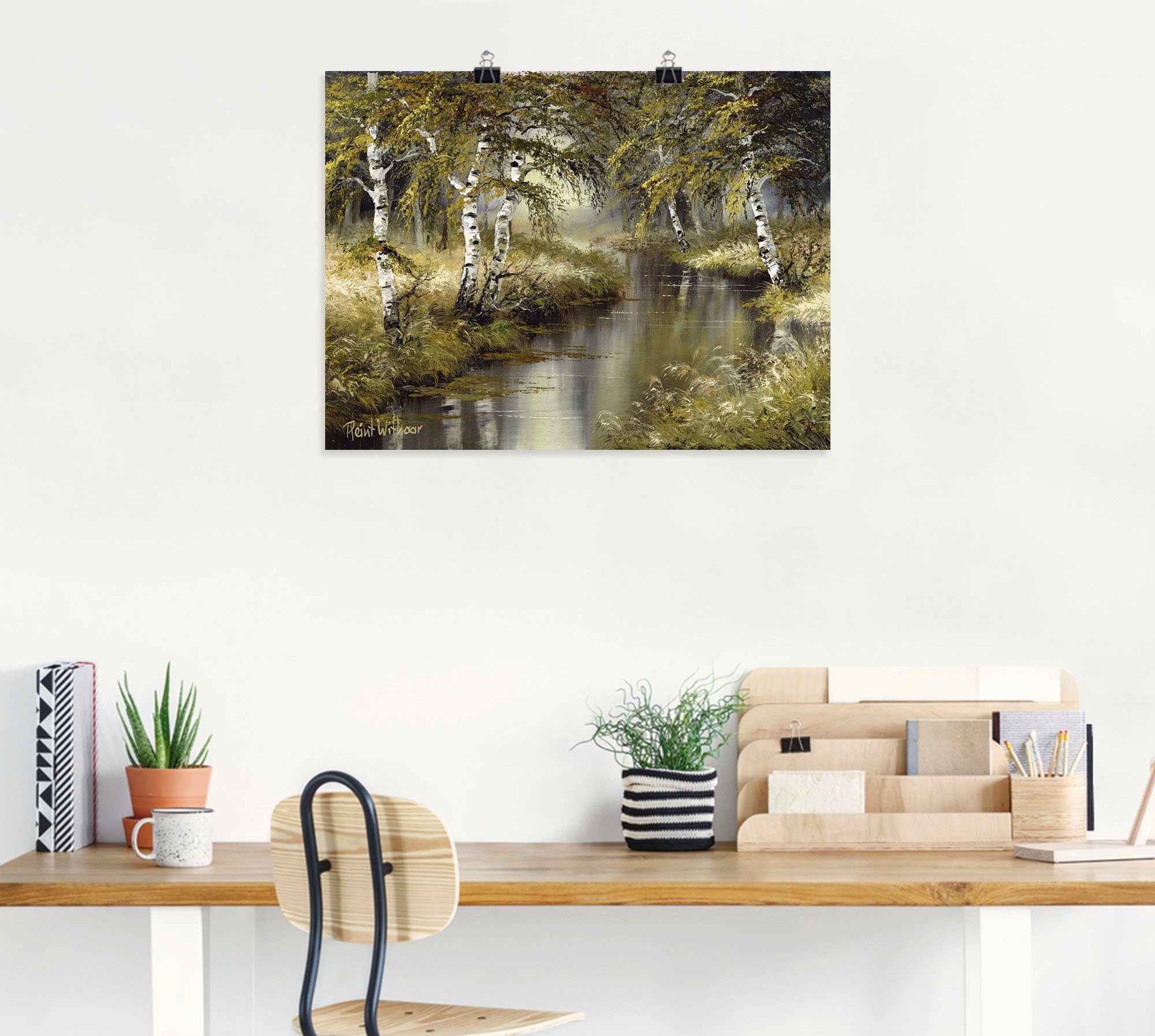 Artland Wandbild Kanal tief im Wald, günstig online kaufen