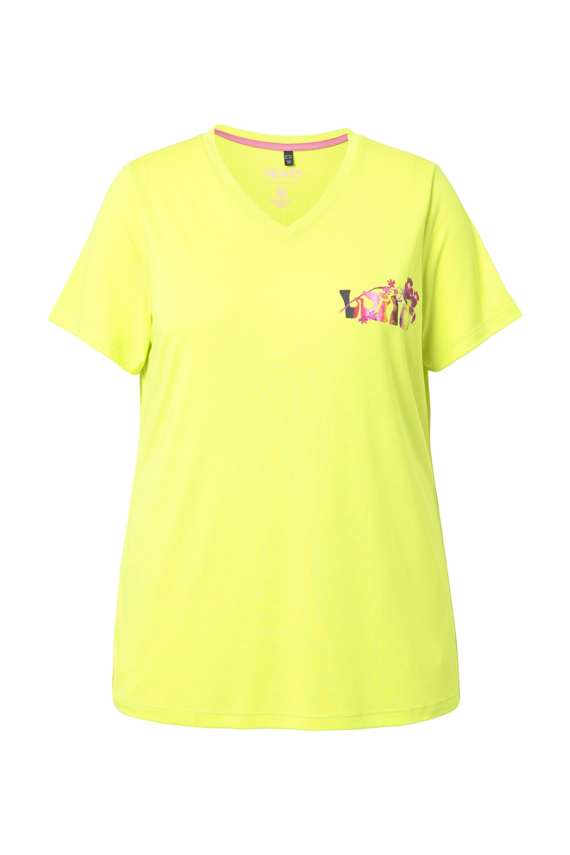 Ulla Popken T-Shirt Funktions-Shirt Wild V-Ausschnitt Halbarm