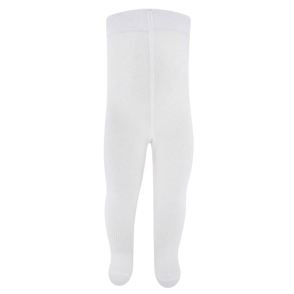 Ewers Strumpfhose hoher 98% (3 Strumpfhose St. Baumwollanteil Baumwolle 3er-Set) weiss