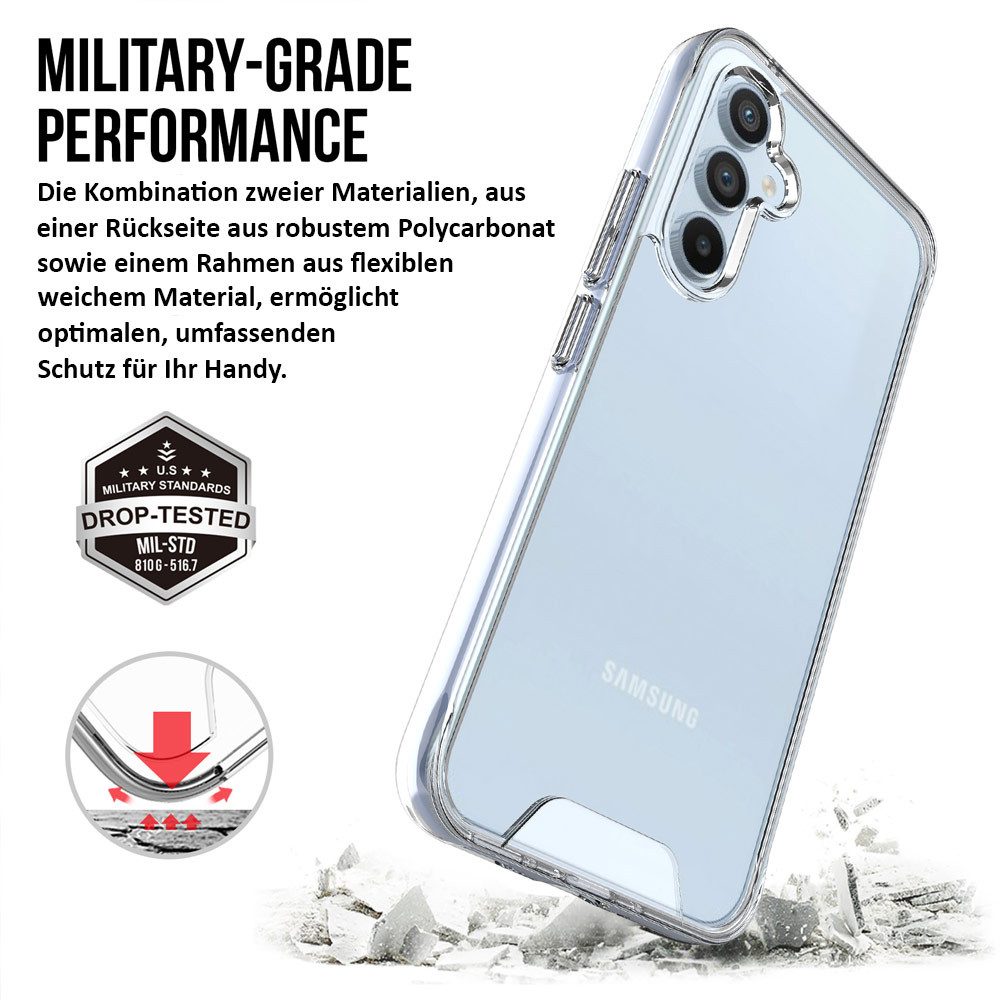 FITSU Handyhülle Transparente Hülle für Samsung Galaxy A55 Case Durchsichtig 6,6 Zoll, Ultraklare Handyhülle Case transparente Schutzhülle mit Eckenschutz – Bild 4 von 5