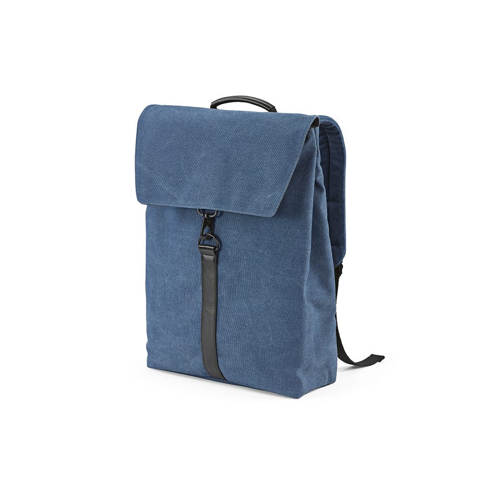 CABBEL Rucksack Rucksack 25L Laptop 17 Zoll recycelte Baumwolle nachhaltig leicht (Rucksack, 1-tlg., Einzelartikel), Blau, recycelte Baumwolle, 75% Recyclinganteil, 25L Volumen, 0,633kg