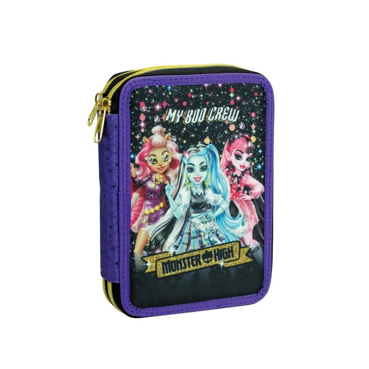 Monster High Federmäppchen Monster High Crew gefülltes 2-stöckiges Federmäppchen
