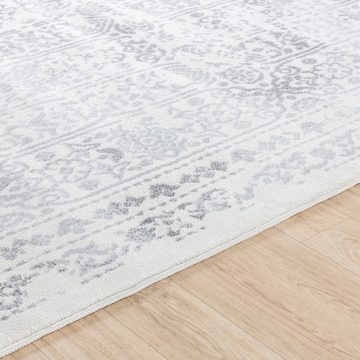 Teppich Traditional, Surya, rechteckig, Höhe: 9 mm, Boho Kurzflor Orientteppich, Wohnzimmer, Schlafzimmer, Grau