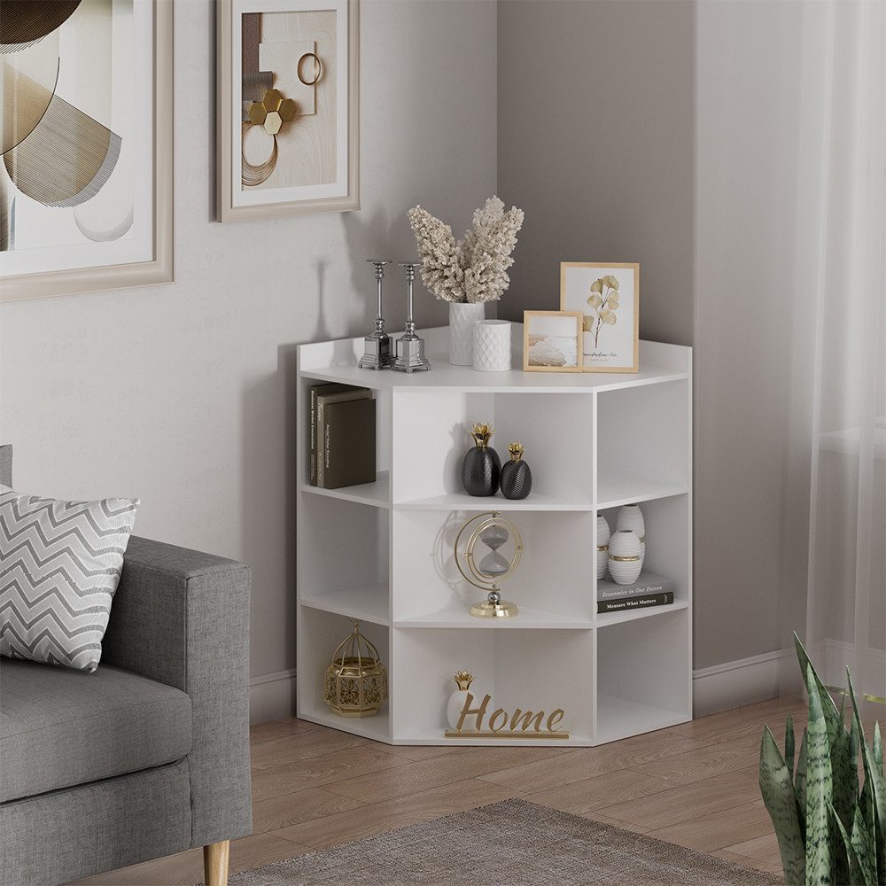 Vicco Eckregal Elina, Weiß, 60 x 80 cm