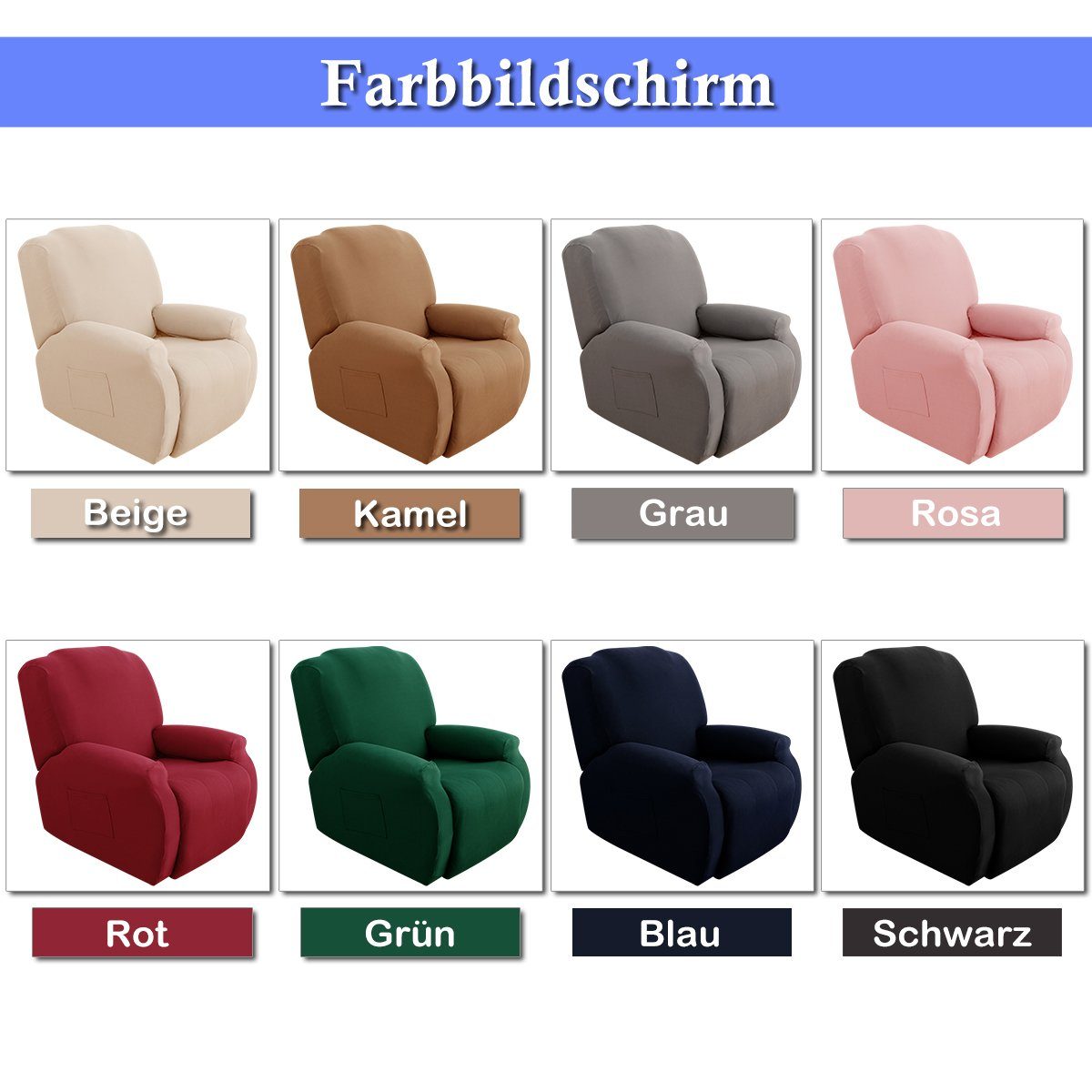 Grün Möbelschutz Stuhlbezug Sesselhusse Liegesessel Schutz, Sesselschoner Bezug für Qelus,