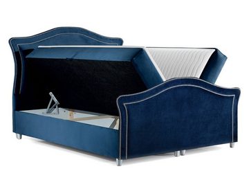 MIRJAN24 Boxspringbett Bedran Lux (Kopfteil, Hauptmatratze, Matratzen-Topper), zwei Bettkästen für die Bettwäsche auf beiden Seiten des Bettes
