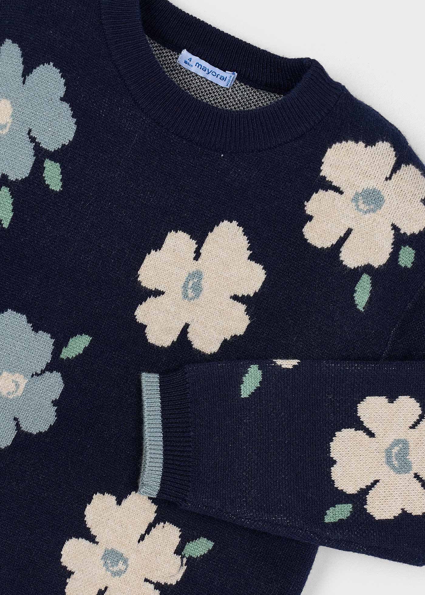 Mayoral Strickpullover mit Blütenmuster