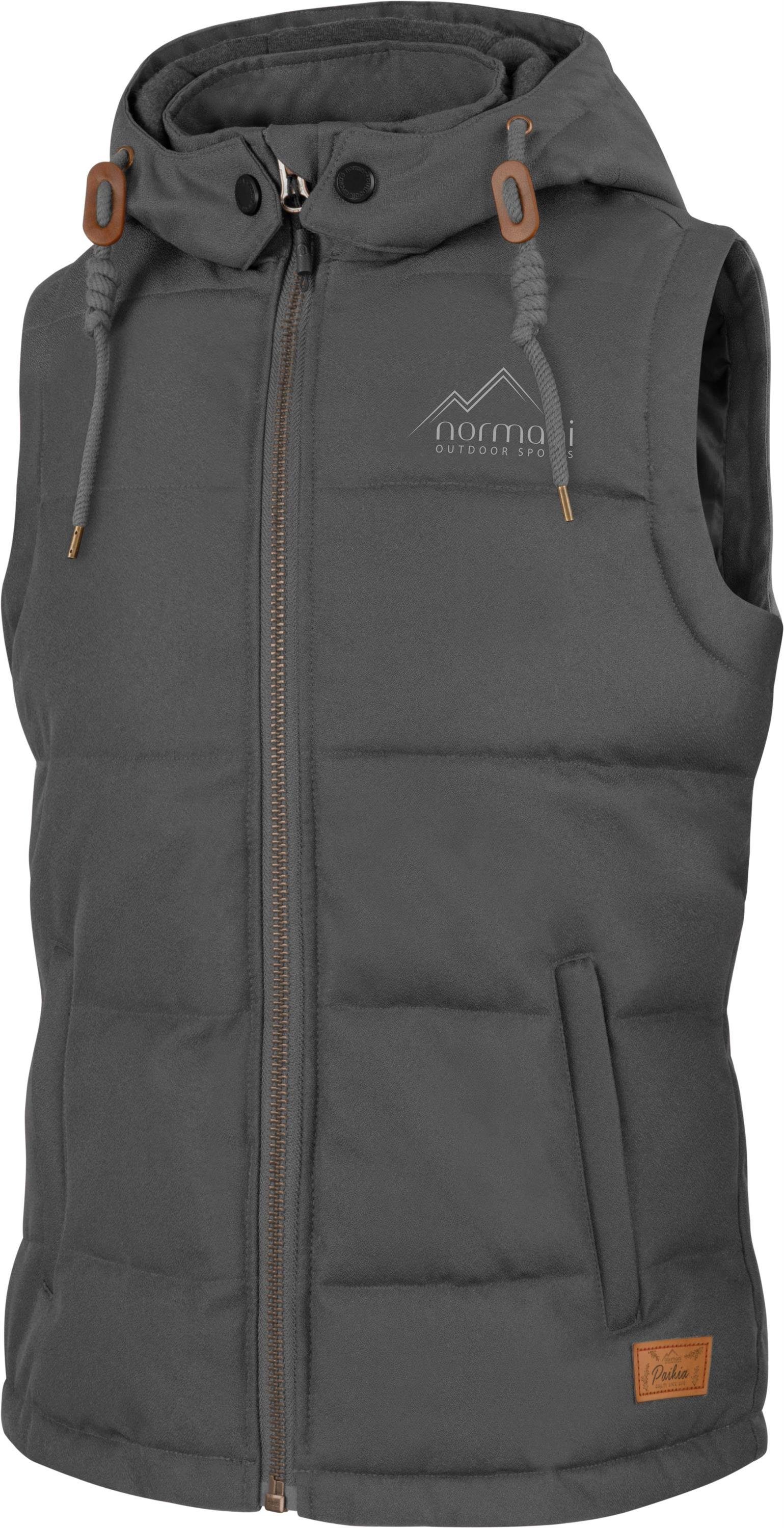 normani Funktionsweste Damen Winter-Steppweste Paihia Winddichte Winterweste mit Kapuze, Stehkragen und Seitentaschen