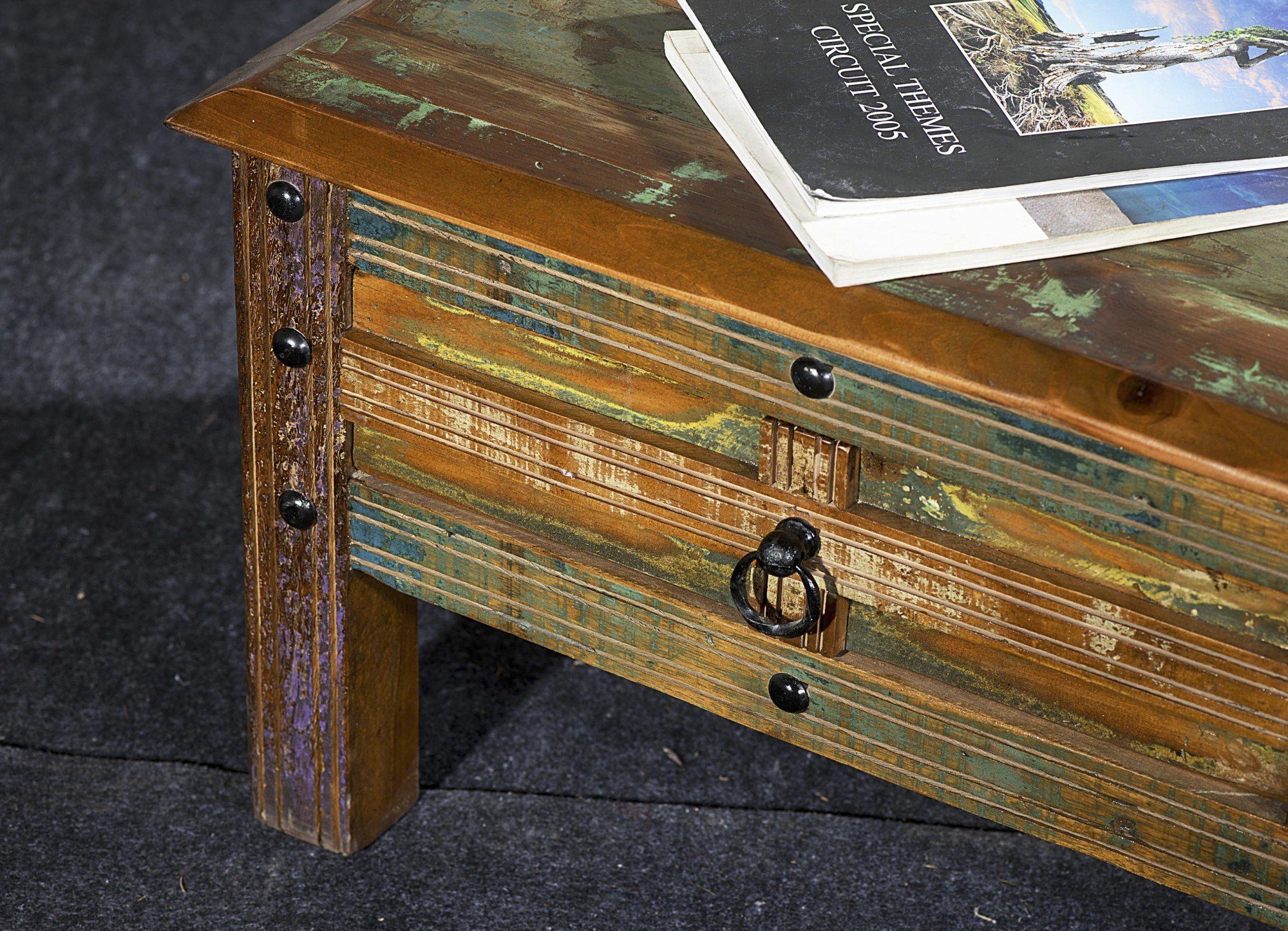 INTERIA Home & Living Wohnzimmertisch, Tisch KALANKA Holz Couchtisch Sofa Mango recycelt Wohnzimmer Altholz