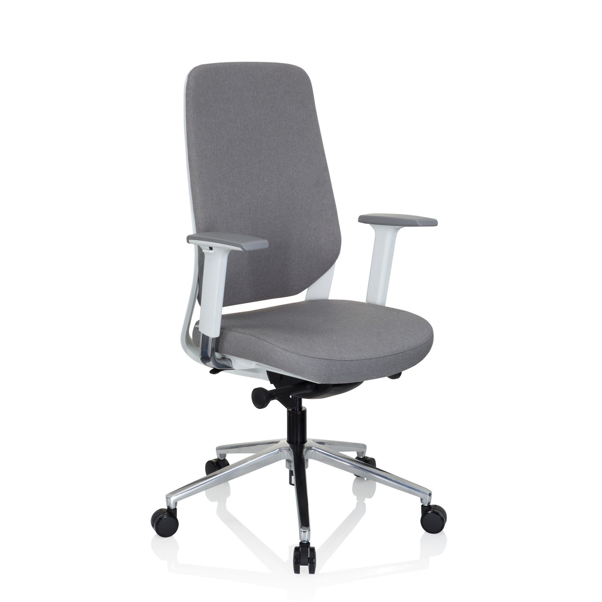 OFFICE Bürostuhl St), CHIARO WHITE ergonomisch Grau Stoff T4 (1 hjh Schreibtischstuhl Drehstuhl Profi