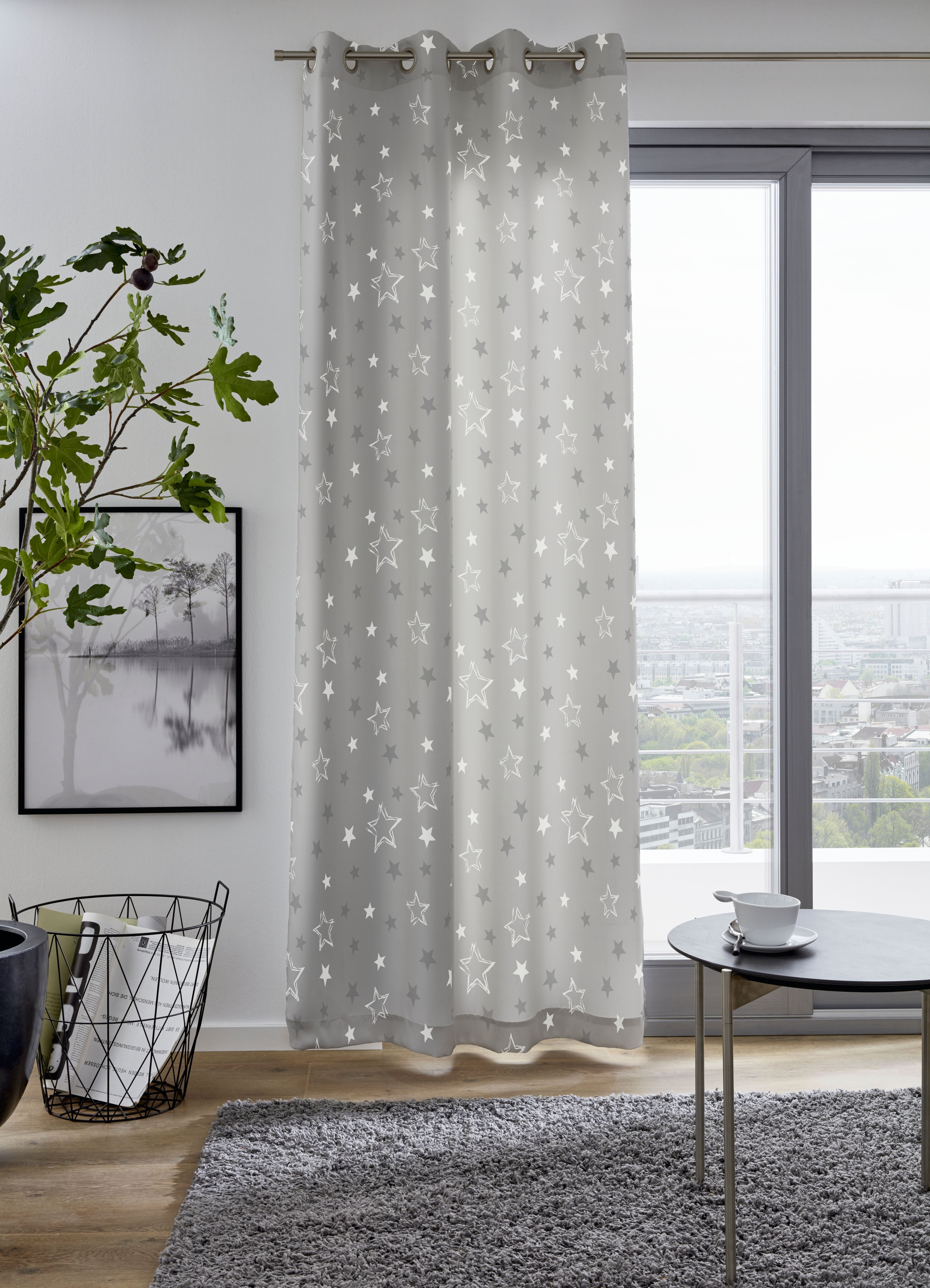 my home Vorhang STARRY, Ösen (1 günstig online kaufen