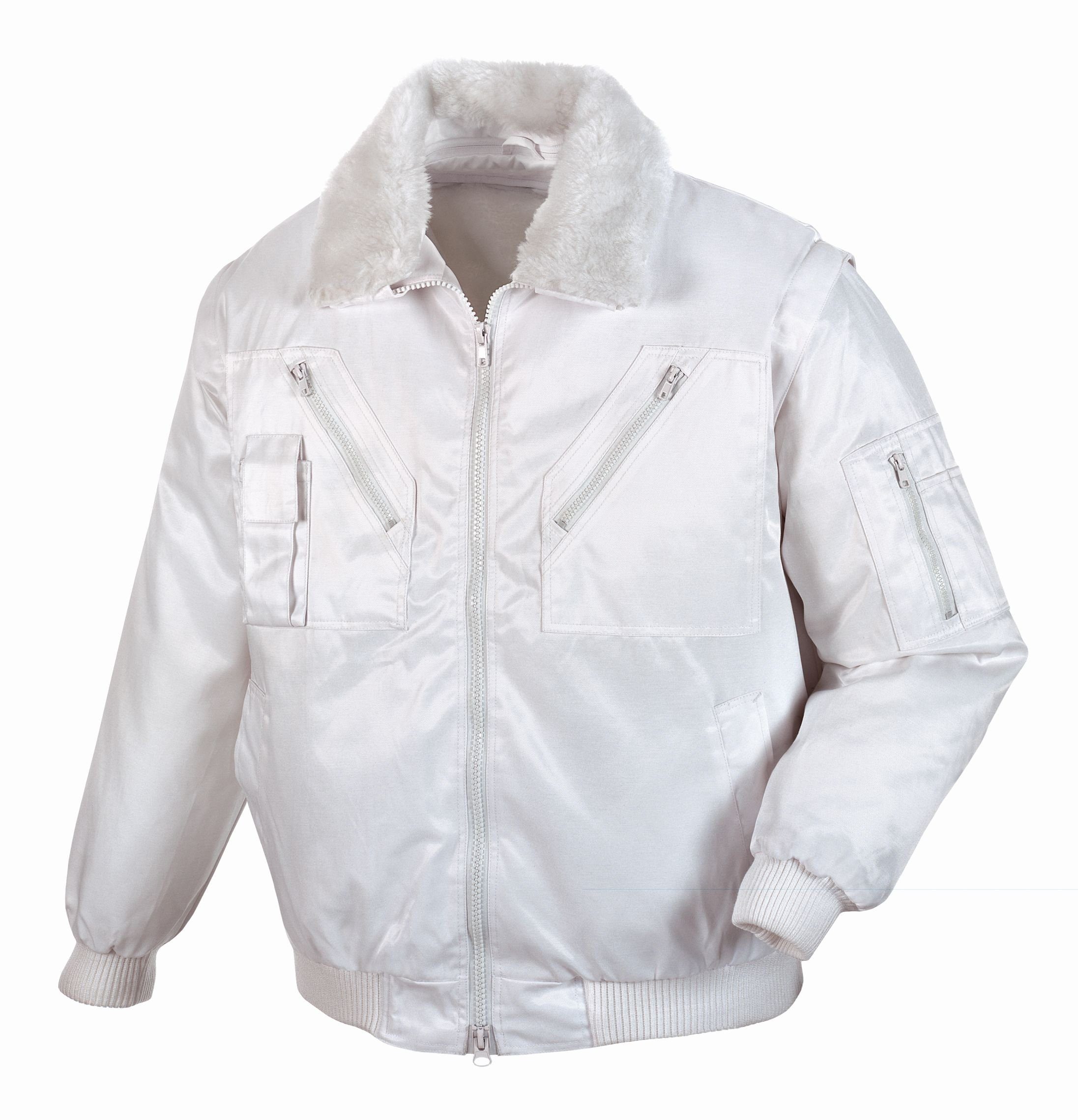 Winterjacke Piloten-Jacke OSLO weiß Größe 4XL