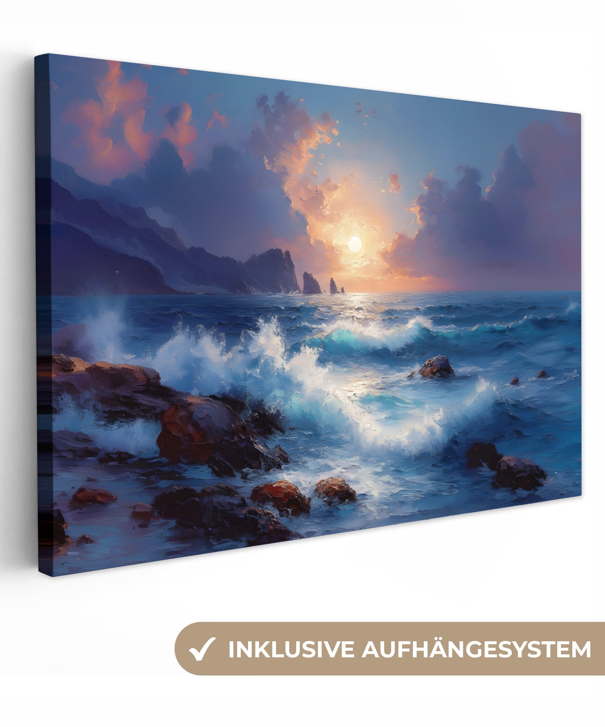OneMillionCanvasses® Leinwandbild Wellen - Meer - günstig online kaufen