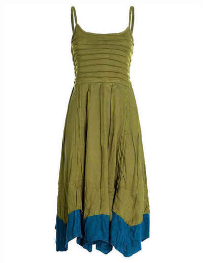 Vishes Sommerkleid Damen Sommer-Kleid längen-verstellbar Spagettiträger-Kleid Hippie, Ethno, Goa Style