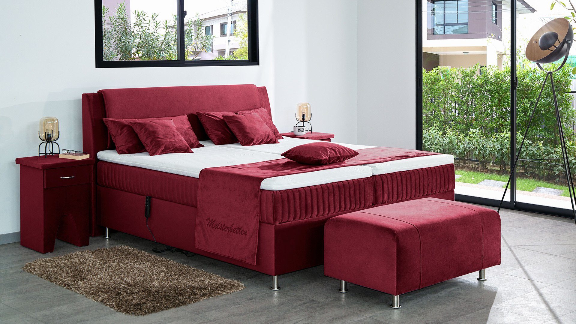 Meisterbetten Boxspringbett Mari (mit Motor, 7-Zonen günstig online kaufen