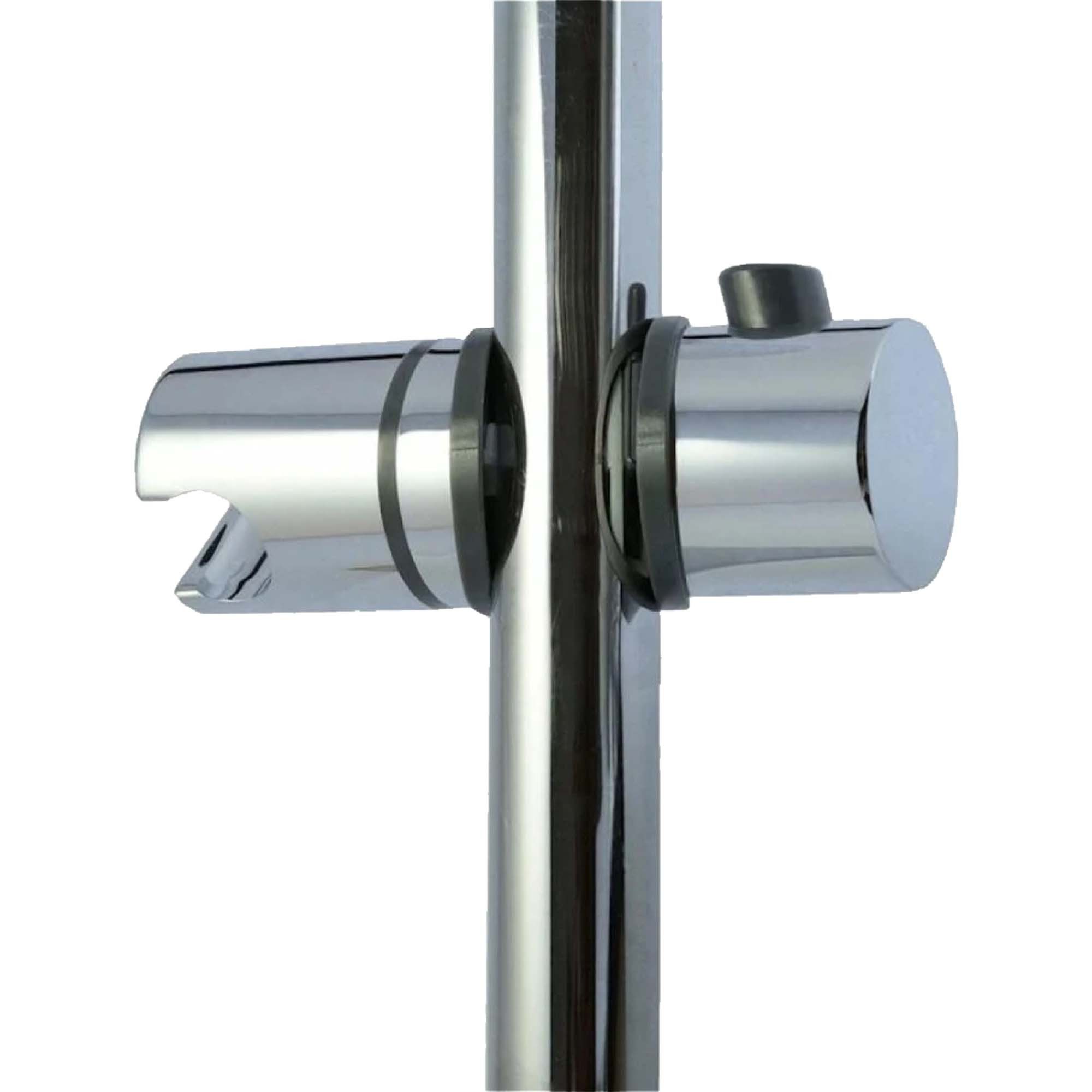 tecuro Brausehalter Gleiter Schieber Brausehalter für Wandstange Ø 25 mm
