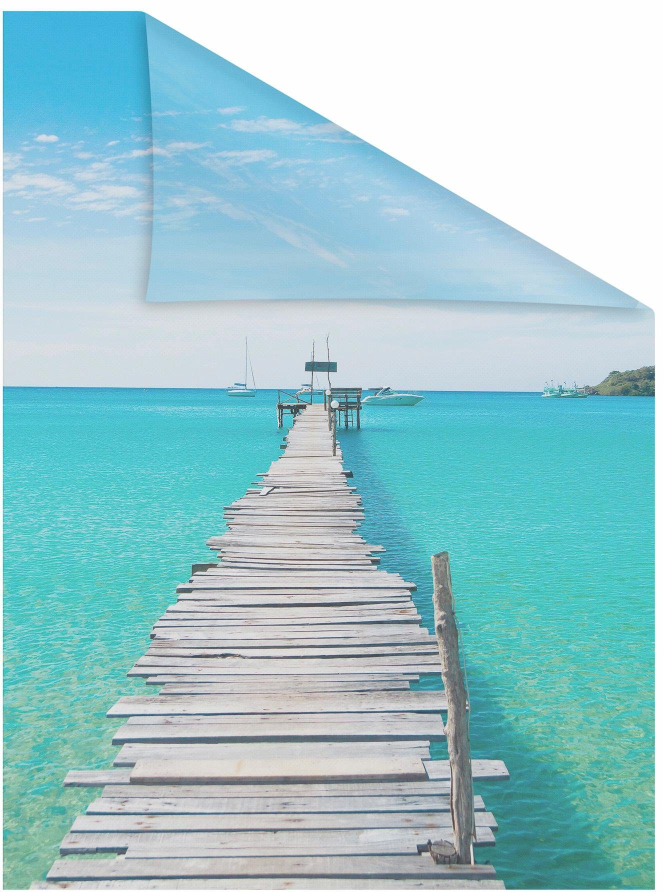 LICHTBLICK ORIGINAL Fensterfolie El Mar, blickdicht, strukturiert, selbstkl günstig online kaufen
