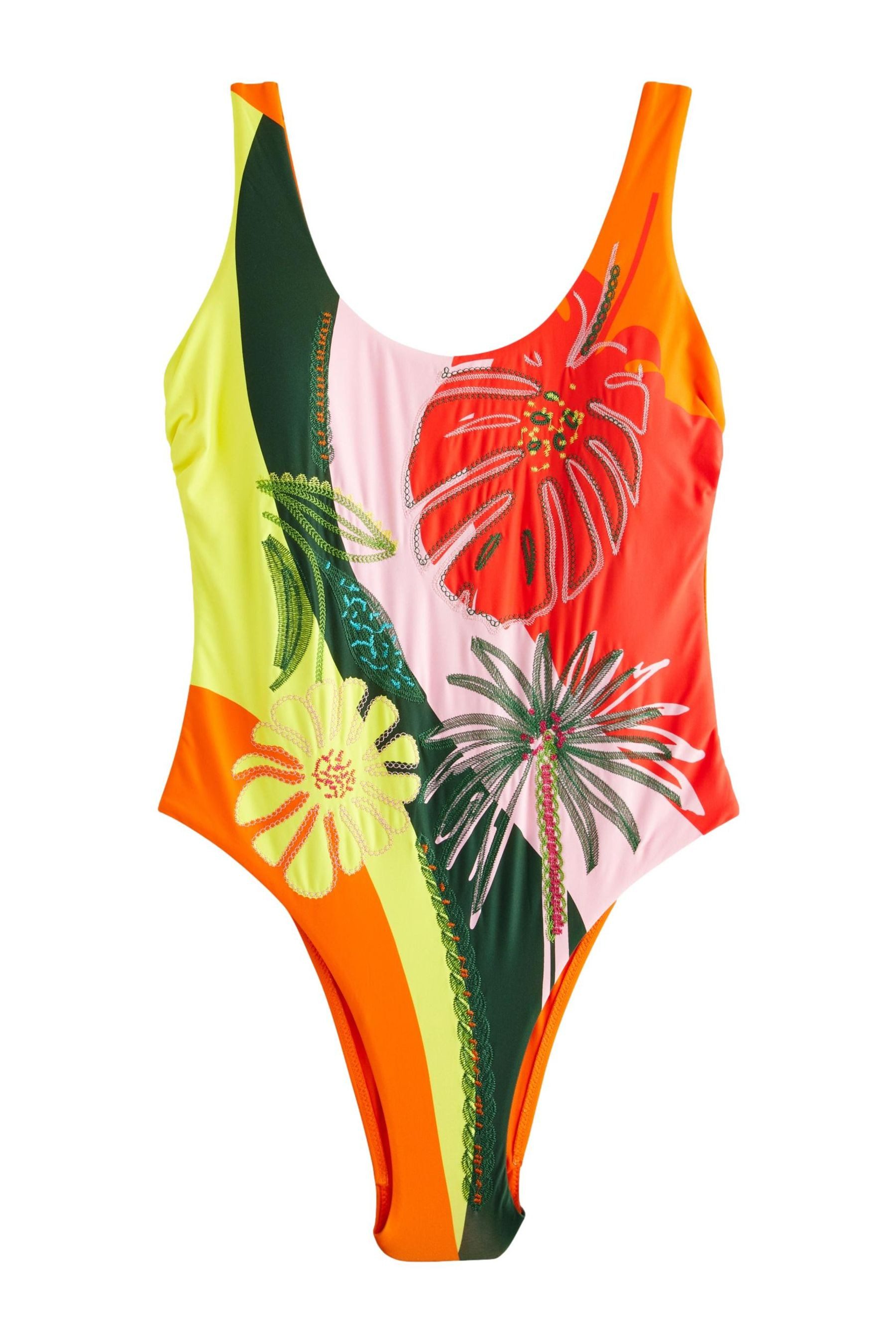 Next Badeanzug Bestickter Shaping-Badeanzug mit U-Ausschnitt günstig online kaufen