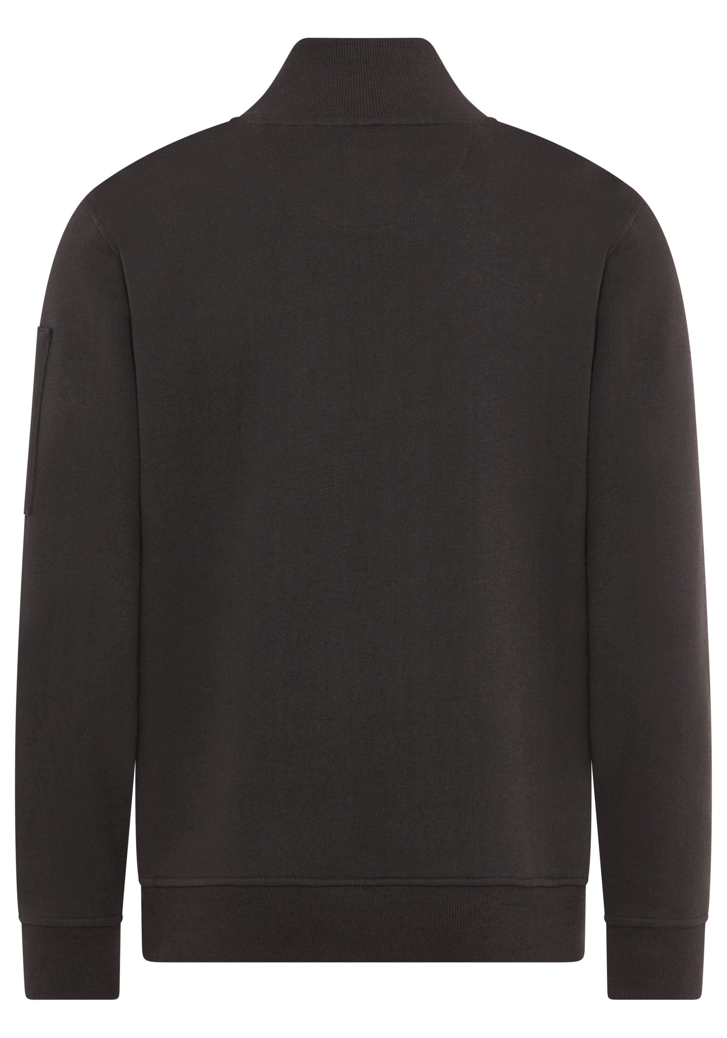 DELMAO Sweatshirt Troyer mit moderner Ärmeltasche