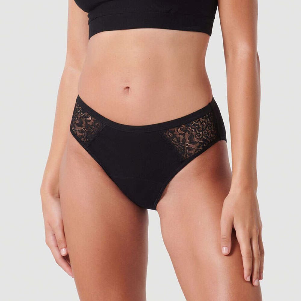 Inkontinenz-Pants Damen Slip mit Spitze seitlich