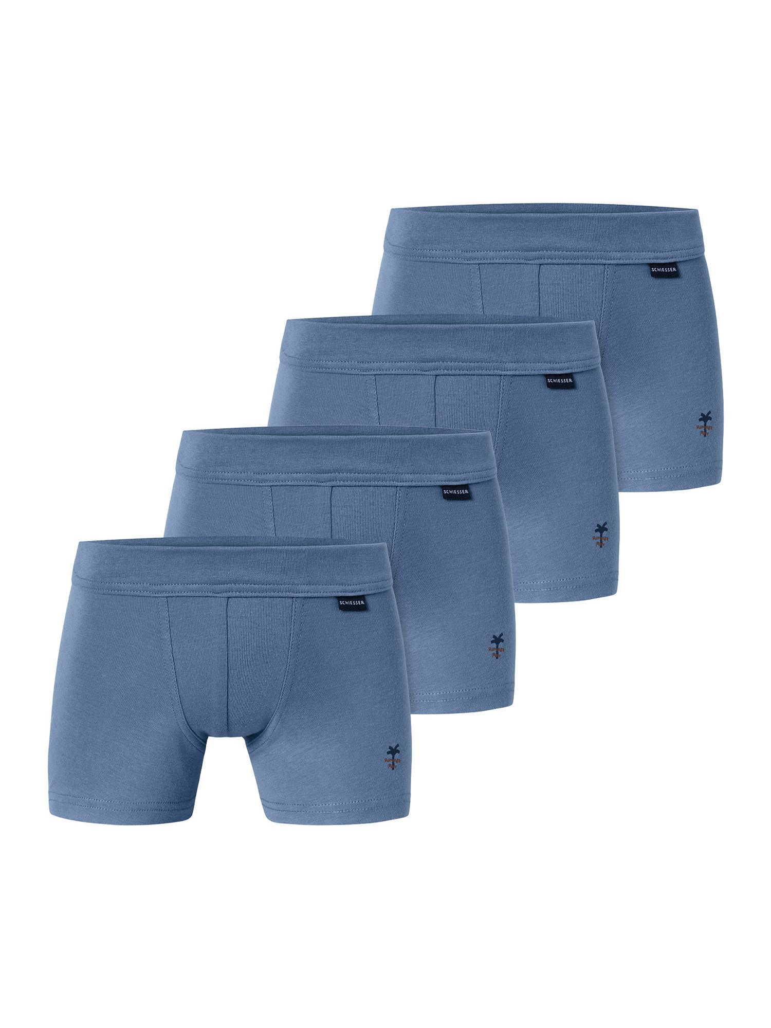 Schiesser Trunk Fine Rib MP (4-St) Unterhose, Unterwäsche, Boxer Trunk