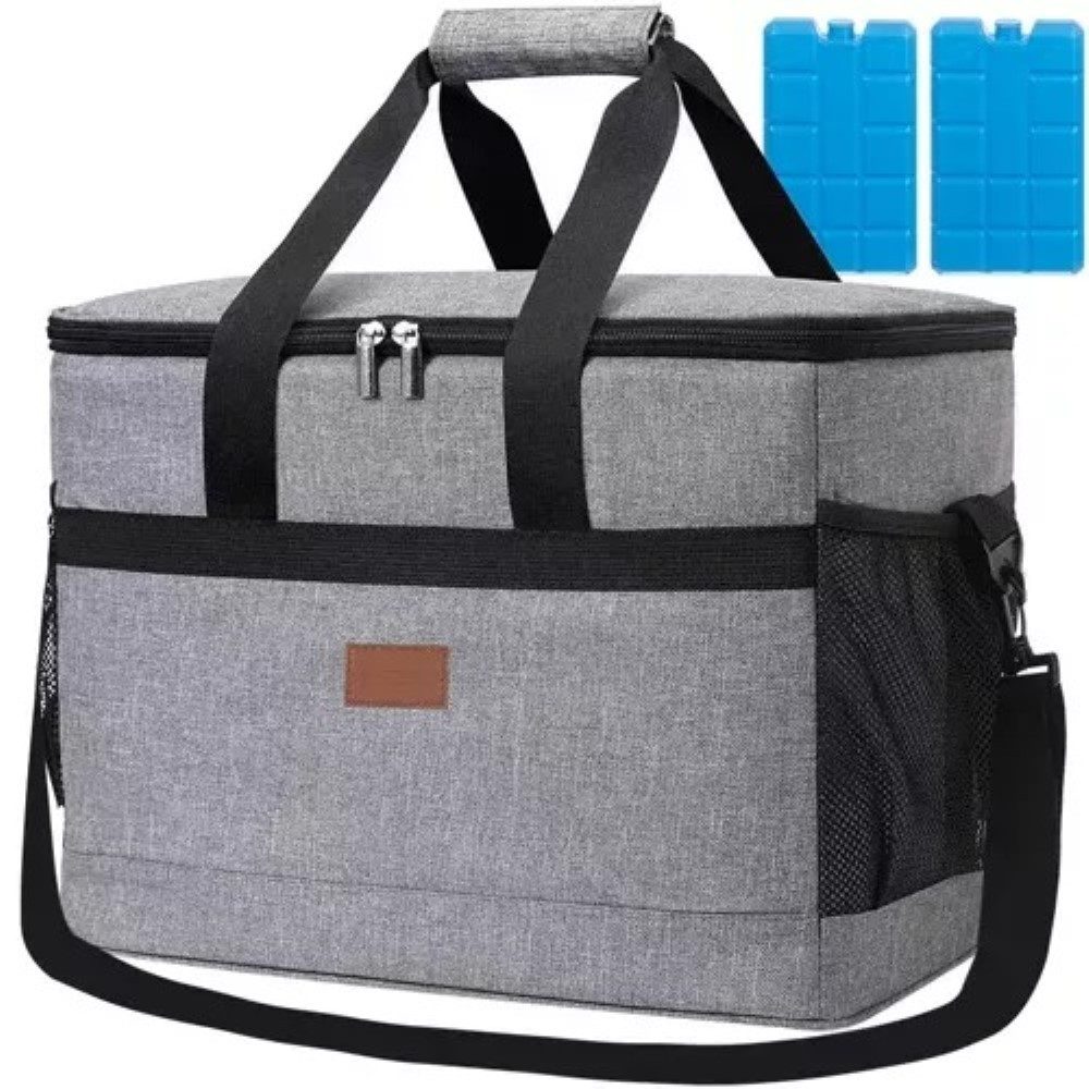 Trizand Kühltasche Thermo Isolierte Picknicktasche Strandtasche Kühltasche mit Akku 20L, 20 l, Lange Kühlkette, Wasserdicht, Große Kapazität