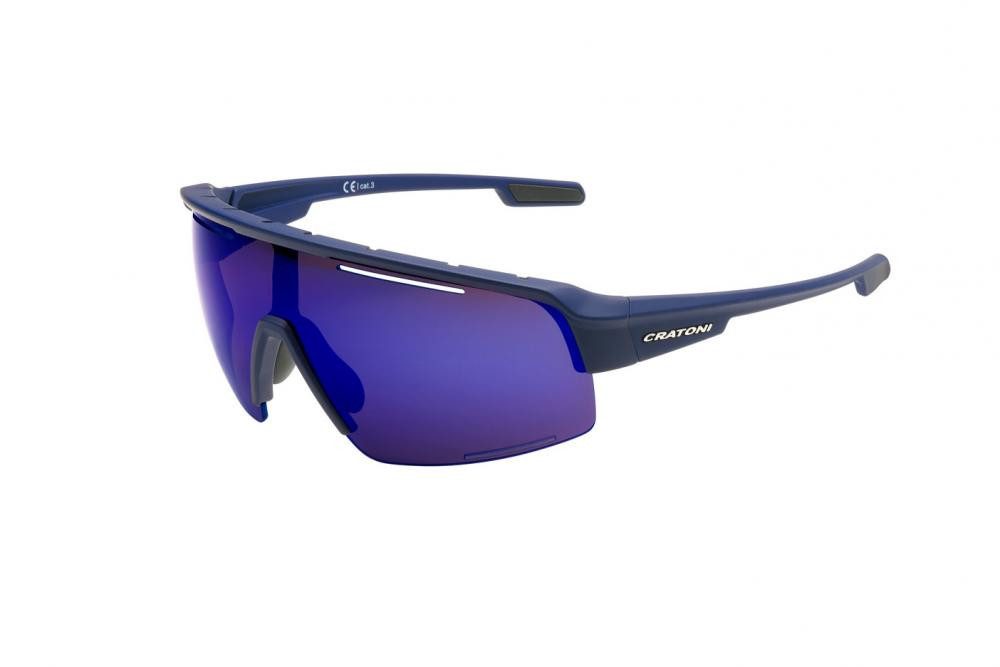 Cratoni Fahrradbrille Cratoni Sonnenbrille C-Matic COLOR+Sport blau rubber, Glas amber, blau