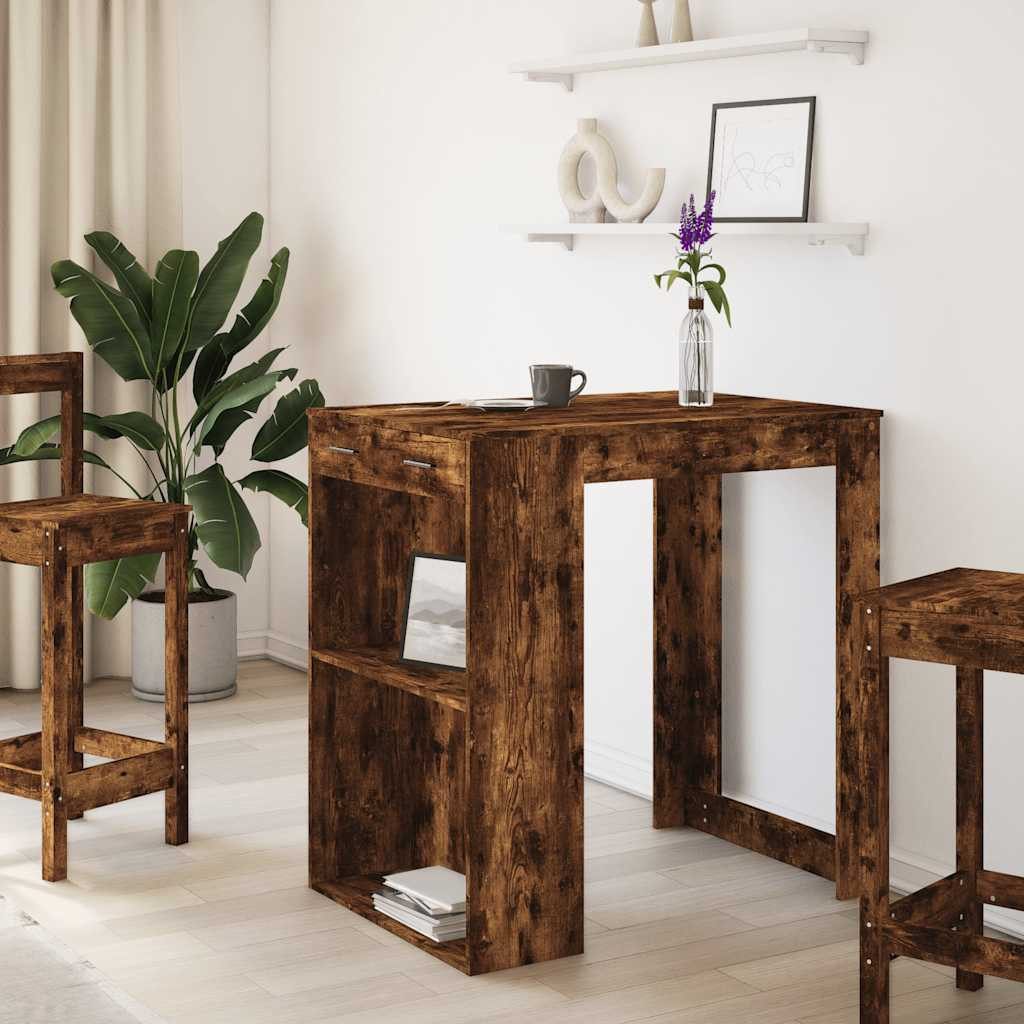 vidaXL Esstisch Bartisch Räuchereiche 102x70x103,5 cm günstig online kaufen