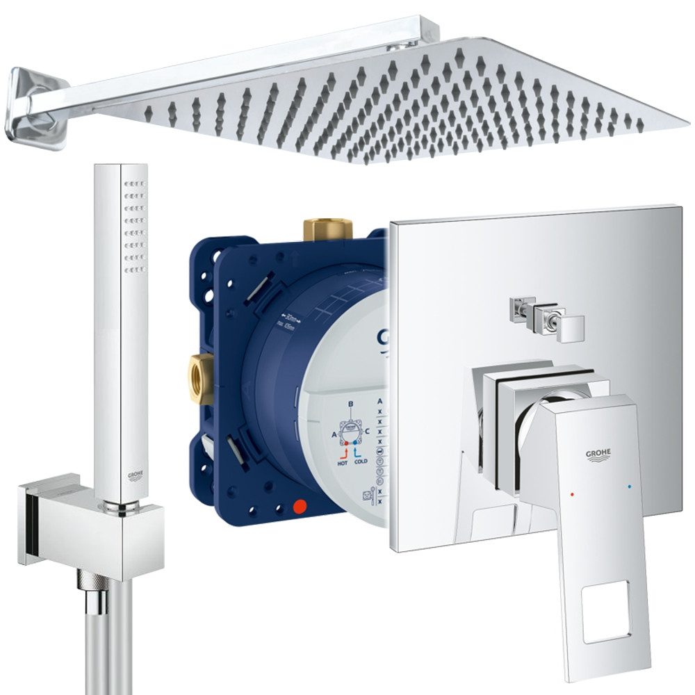 Grohe und Jowi Duscharmatur Eurcocube Unterputz Duschsystem, Kopfbrause Reg günstig online kaufen