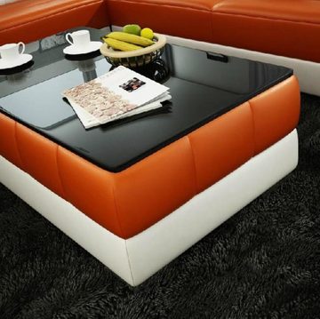 JVmoebel Couchtisch Sofatisch Design Tisch Wonzimmer Glas Leder Couch Beistell Tische