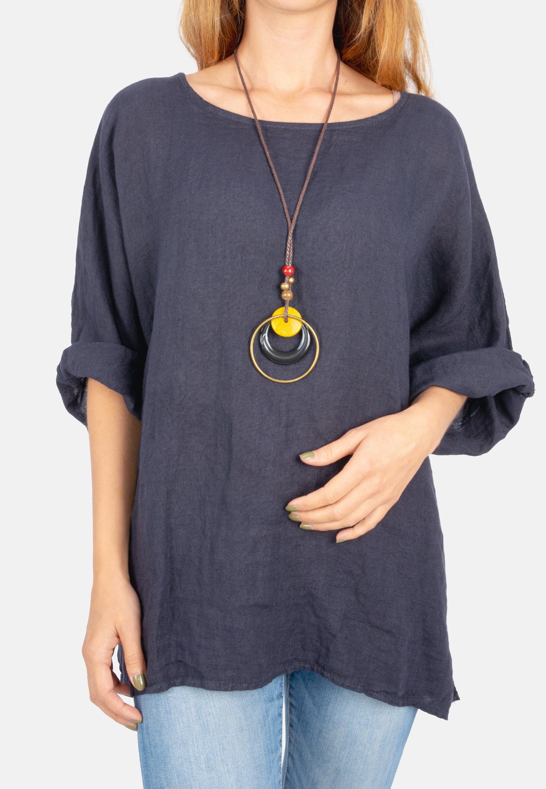 Kurzarmbluse LINA OVERSIZED