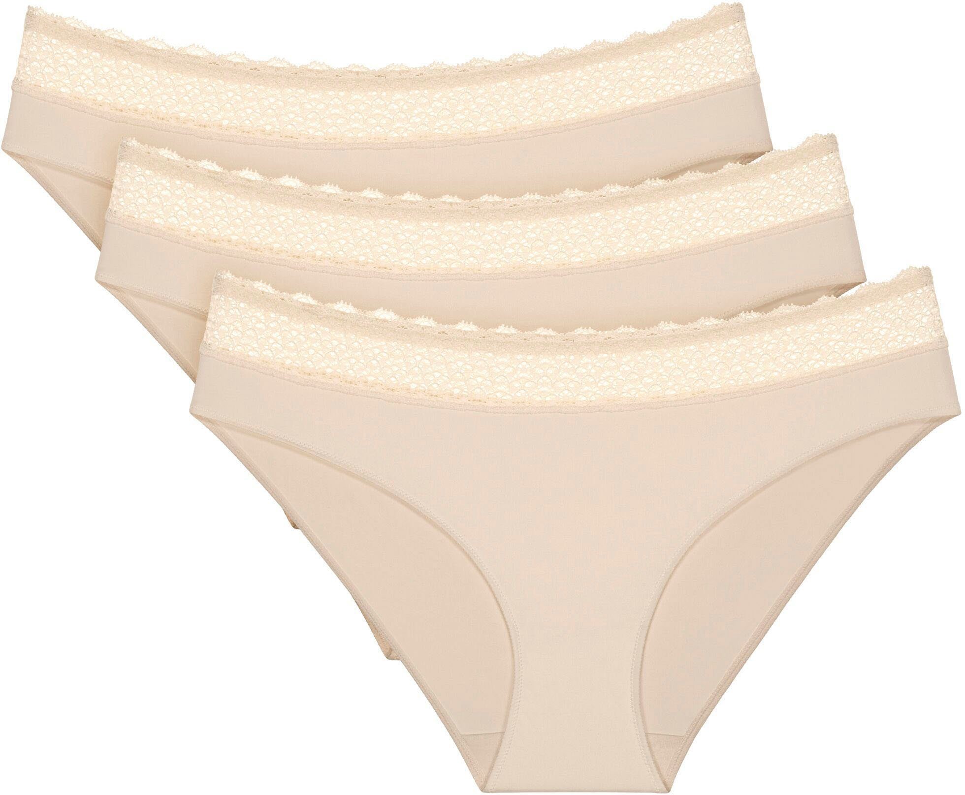 Triumph Tai-Slip Feel of Modal Tai 3P (Packung, 3-St) Panty mit Spitzenbund