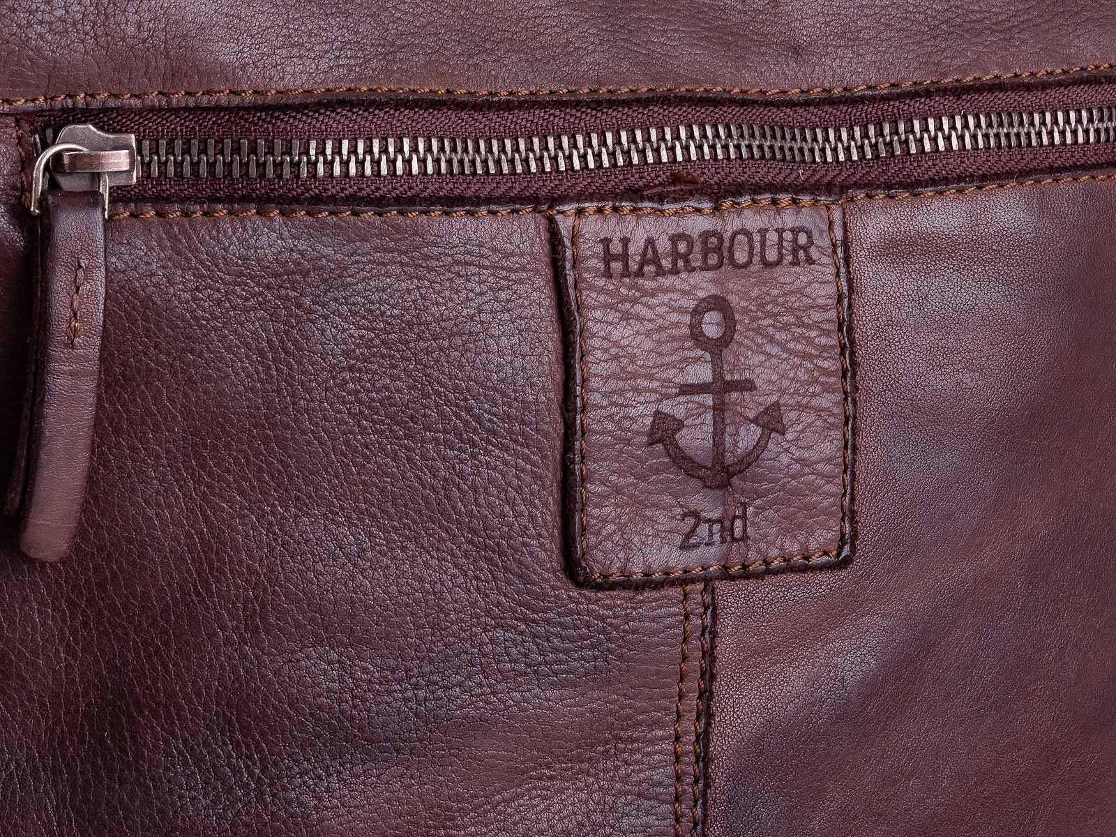Umhängetasche HARBOUR Leder Cayenne in 2nd 2nd Harbour braun Rucksack einem, Freizeitrucksack und gewaschenes