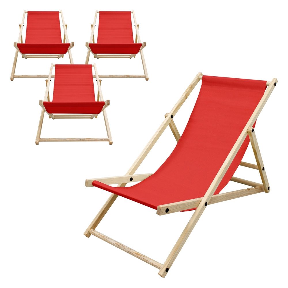 ECD Germany Gartenliege Holz Beachstuhl klappbarer günstig online kaufen