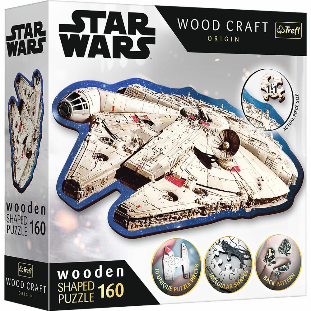 Trefl Puzzle Wood Craft Star Wars - Millennium Falcon, 160 Puzzleteile