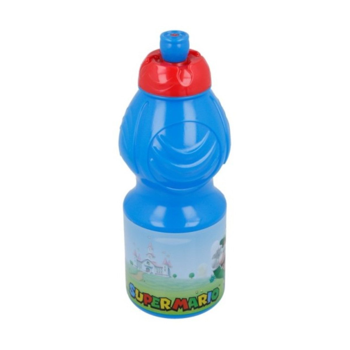 Super Mario Trinkflasche Kindertrinkflasche 400 ml mit Tropfschutz Deckel