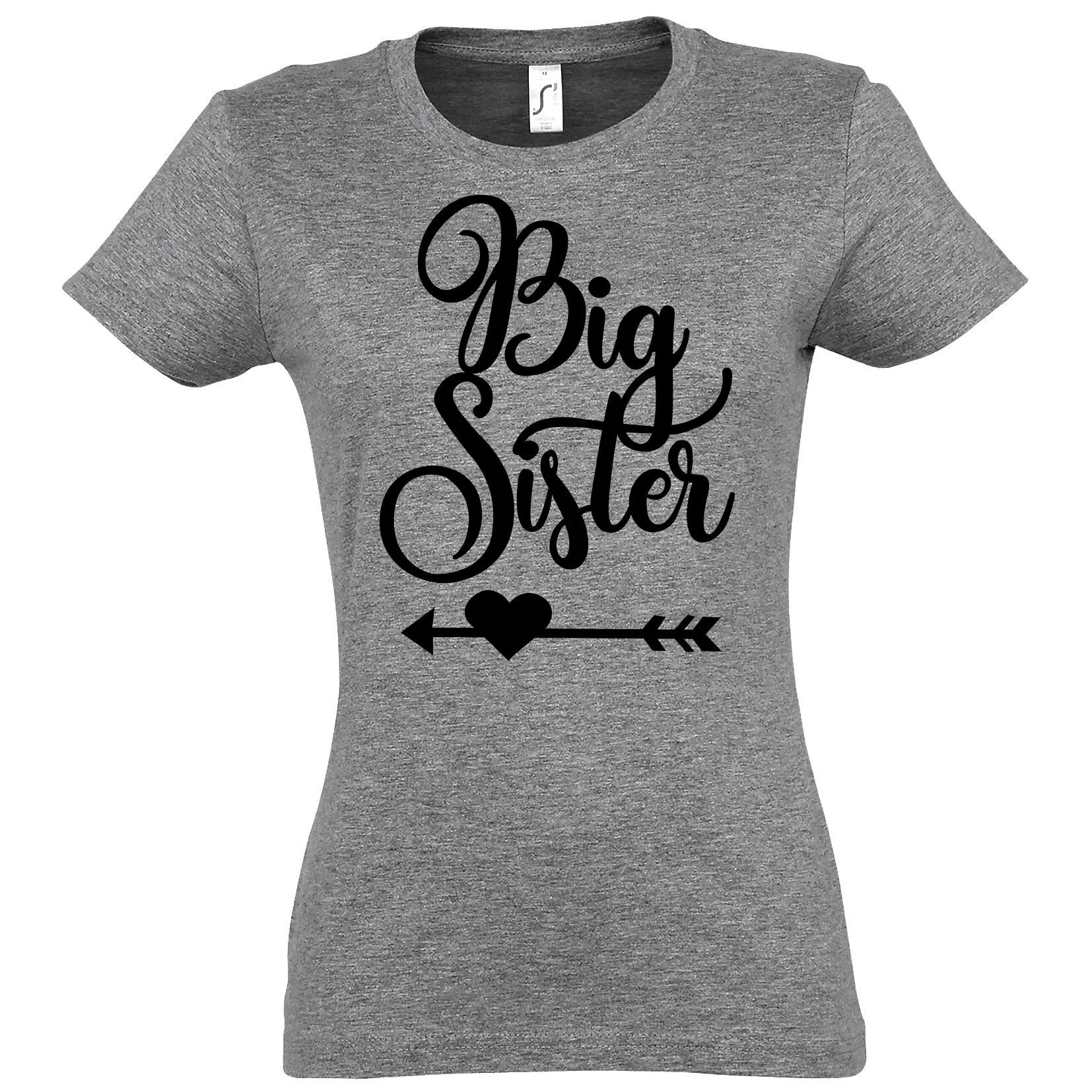 Couples Shop T-Shirt Big Sister & Little Sister T-Shirt mit lustigem Spruch Print