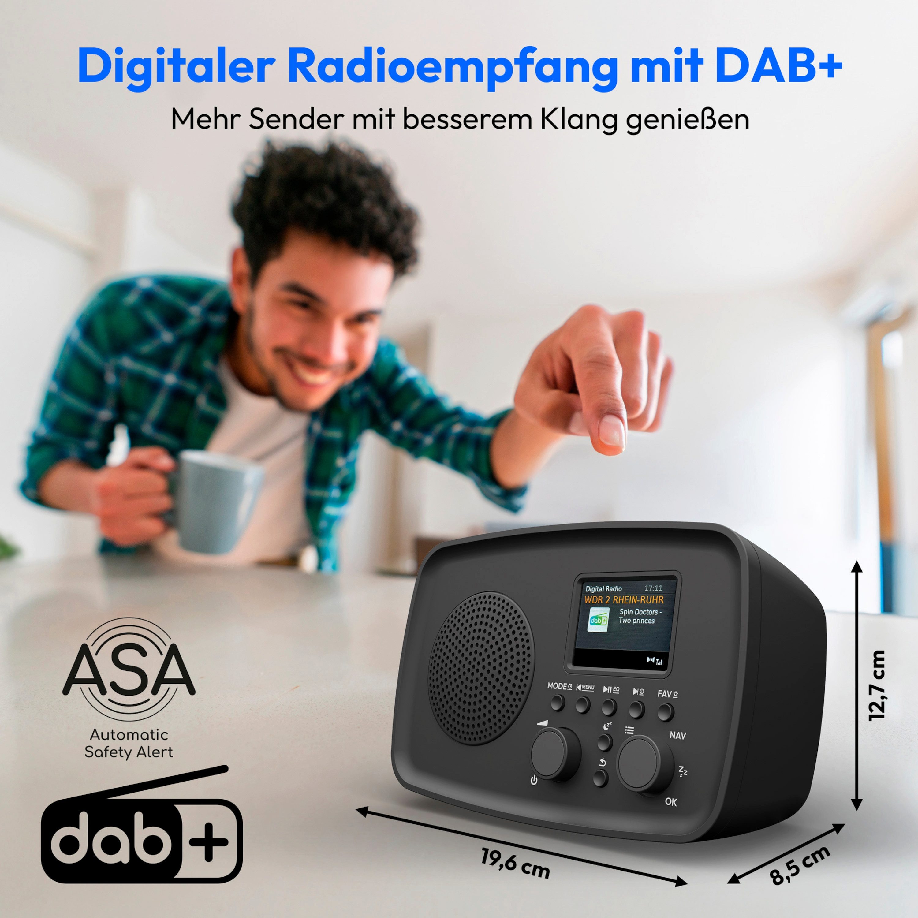 Medion® Audio-System MEDION LIFE DAB+ Radio DRE-1 (MD89288) (5 W, Bluetooth 5.3)
