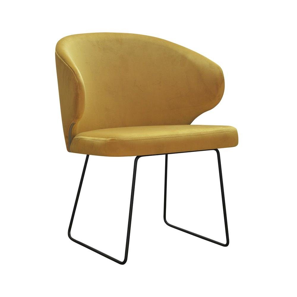 Lehnstuhl Gruppe Armlehne Stühle Moderne JVmoebel Set Design Garnitur Polster Stuhl, Gelbe 8