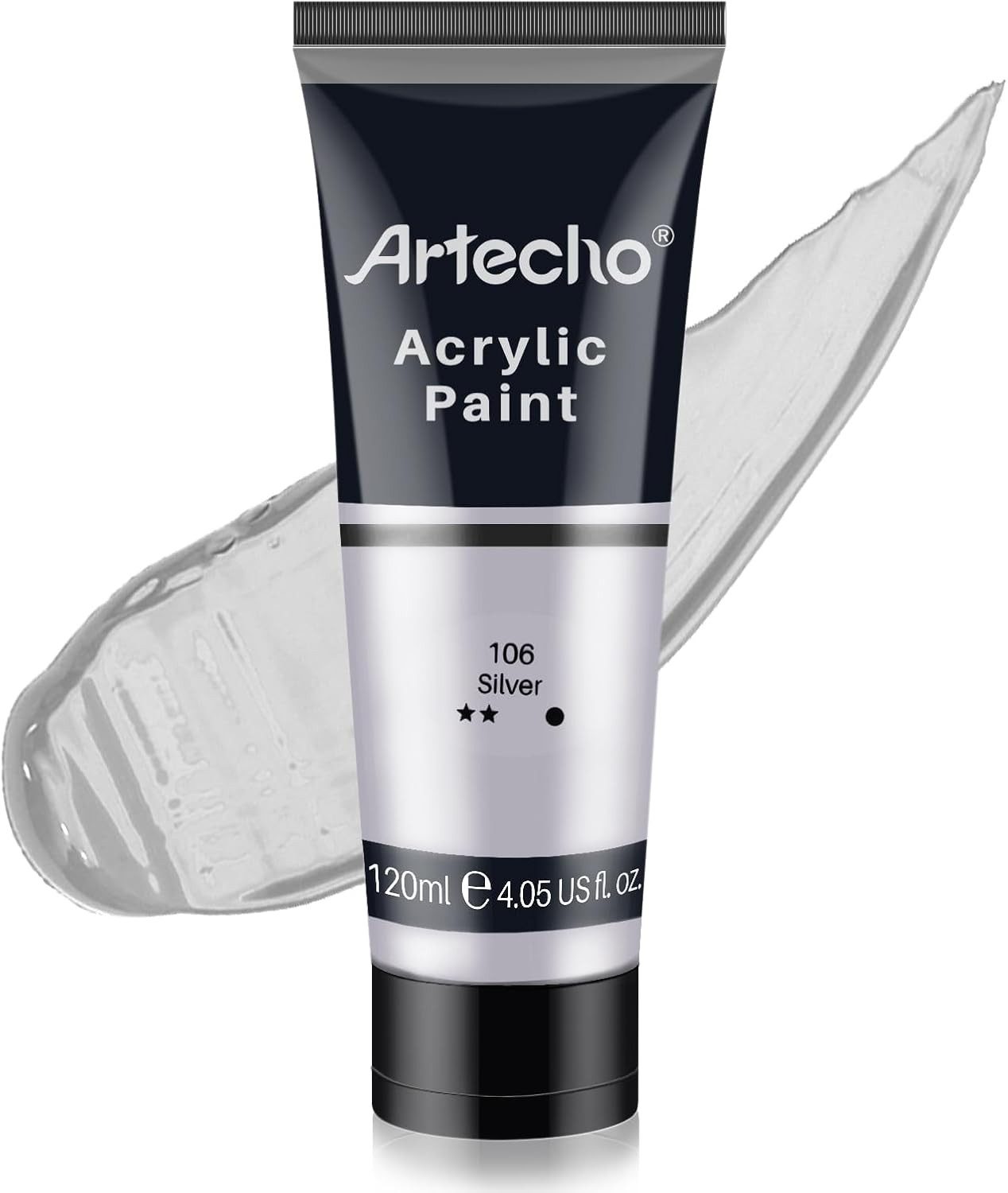Artecho Acrylfarbe 2 x 120ml – Weiß, Schwarz, Golden, Silber & mehr Farben verfügbar
