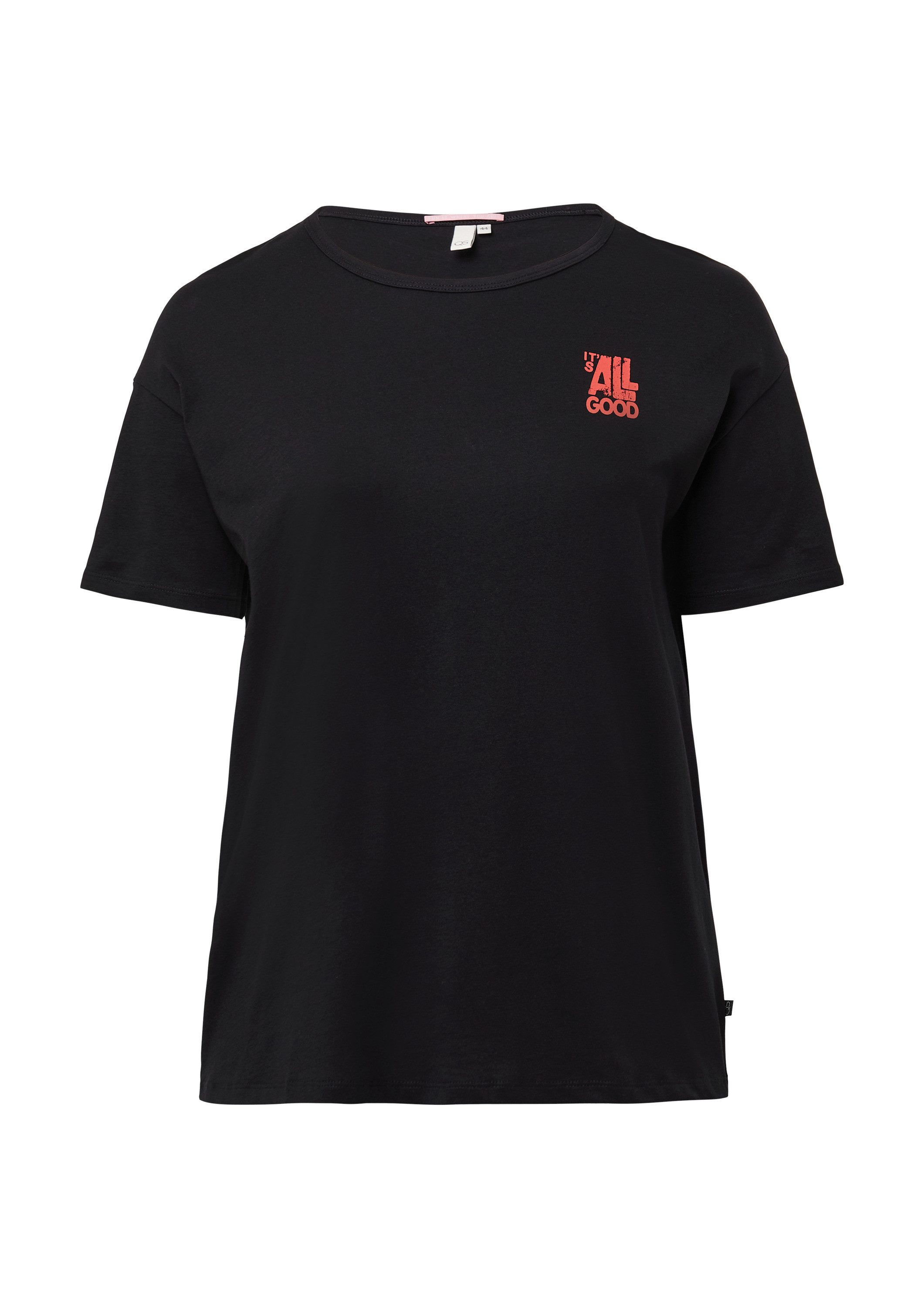QS Kurzarmshirt T-Shirt Boyfriend-Shirt mit Front- günstig online kaufen