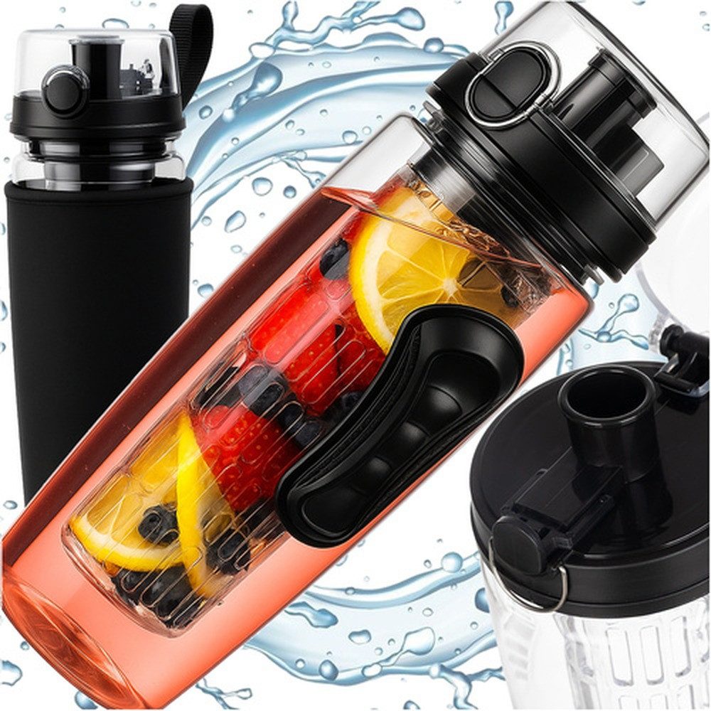 Trizand Trinkflasche Wasserflasche Trinkbehälter 1 Liter, sorgt für aromatisiertes Wasser, leicht zu reinigen und hygienisch