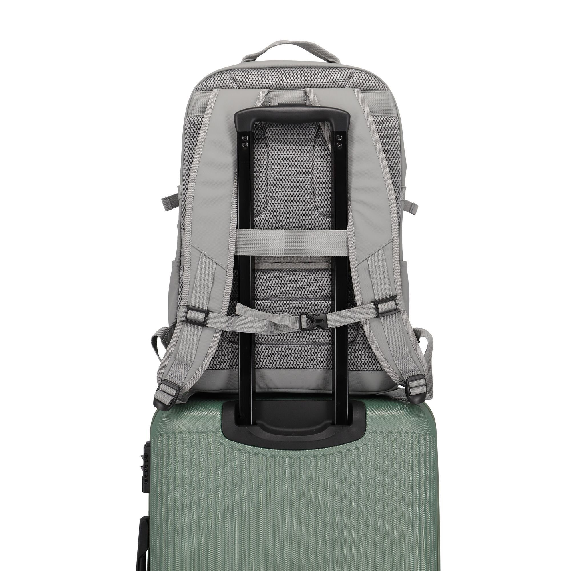 travelite Daypack Basics, Polyester hellgrau