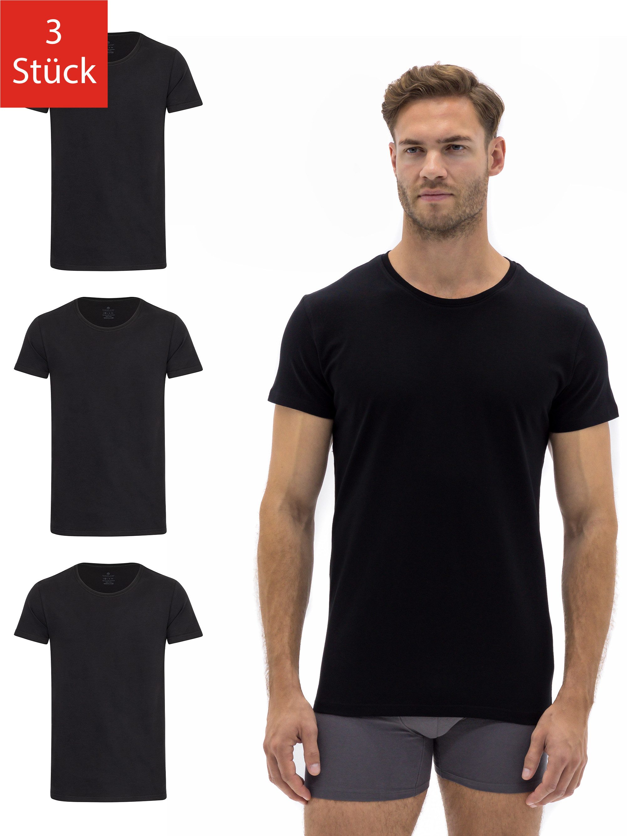 Barrio 13 T-Shirt Herren Shirt aus Stretch Baumwolle (Packung, Set, Spar-Pa günstig online kaufen