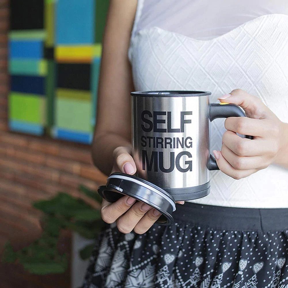 MAVURA Tasse »Selbstrührende Tasse Selbstumrührender Edelstahl Becher  Kaffeebecher Kaffeetasse Thermosbecher«