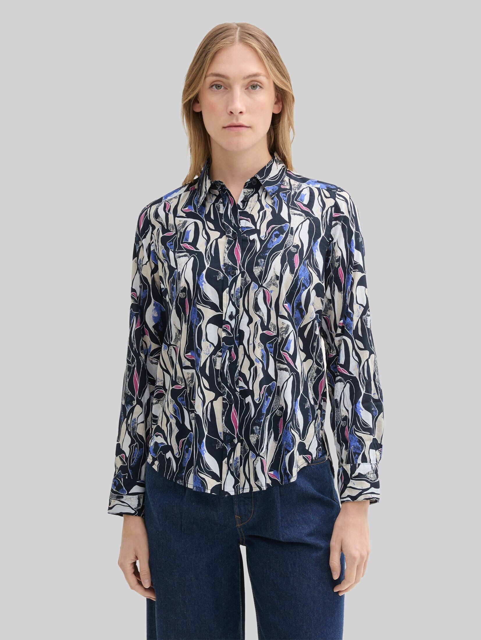 TOM TAILOR Langarmbluse Blusen & Shirts Bluse mit Muster
